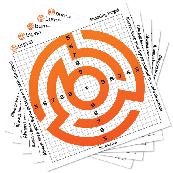 BYRNA TARGET - 8X8 STICKER (PACK OF 5)