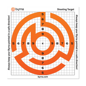 BYRNA TARGET - 8X8 STICKER (PACK OF 5)
